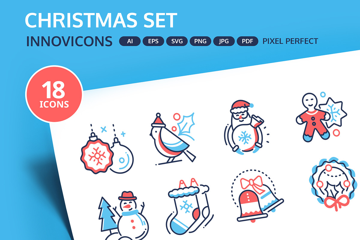 Christmas Line Icons Set in Christmas Icons - product preview 8
