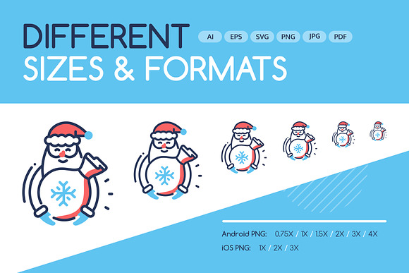 Christmas Line Icons Set in Christmas Icons - product preview 2