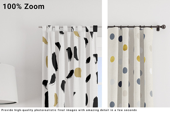 5 Types of Curtains, Rug & Blanket in Product Mockups - product preview 3