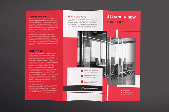 Recruitment Firm Brochure Trifold in Brochure Templates - product preview 1