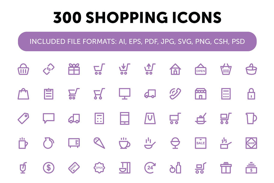 300 Shopping Icons