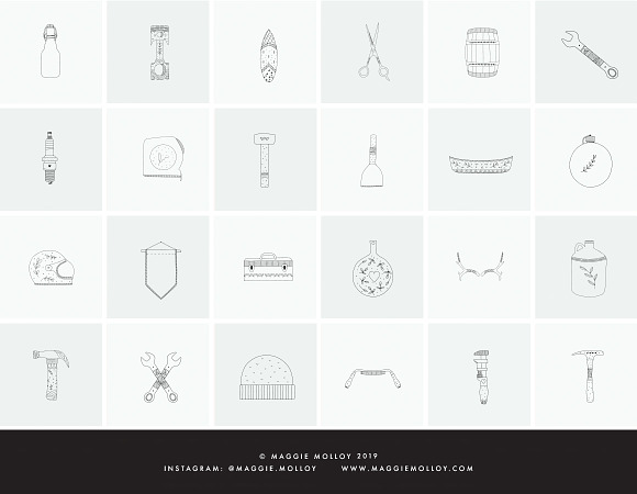 101 Hand Drawn Logo Elements EPS PSD in Illustrations - product preview 1