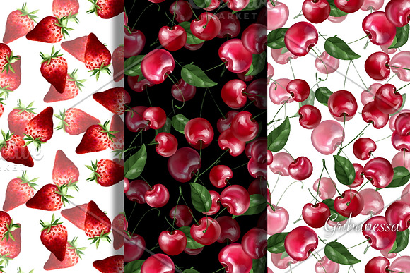 Fruit and berry patterns in Patterns - product preview 2