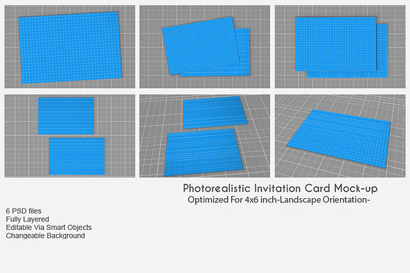 4x6 inches Invitation Card Mockup in Print Mockups - product preview 1
