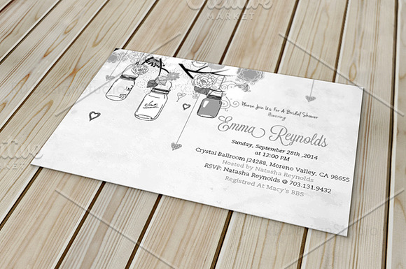 4x6 inches Invitation Card Mockup in Print Mockups - product preview 3
