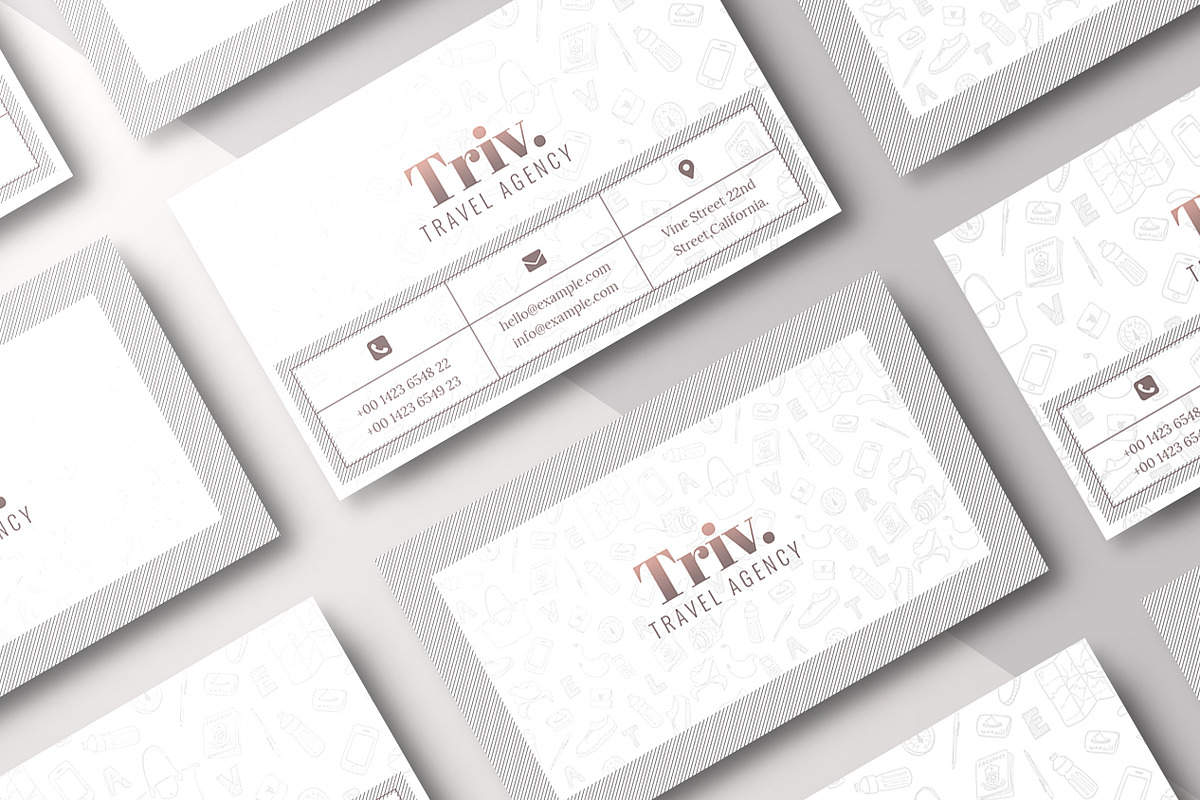 Travel Agency Business Card & Mockup in Business Card Templates - product preview 8