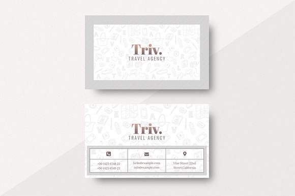 Travel Agency Business Card & Mockup in Business Card Templates - product preview 1