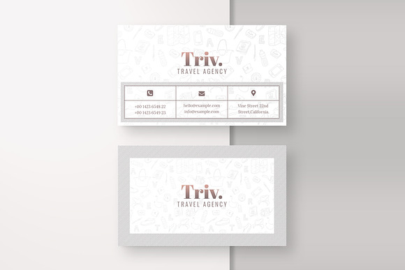 Travel Agency Business Card & Mockup in Business Card Templates - product preview 2