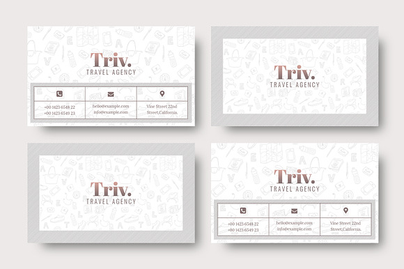 Travel Agency Business Card & Mockup in Business Card Templates - product preview 3