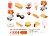 Street Food Isometric Set