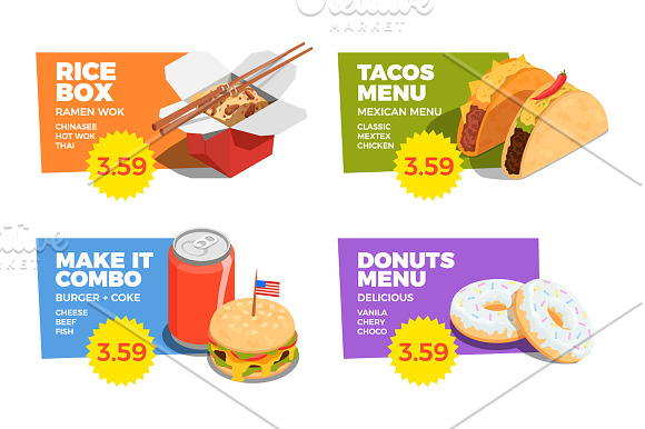 Street Food Isometric Set in Illustrations - product preview 5