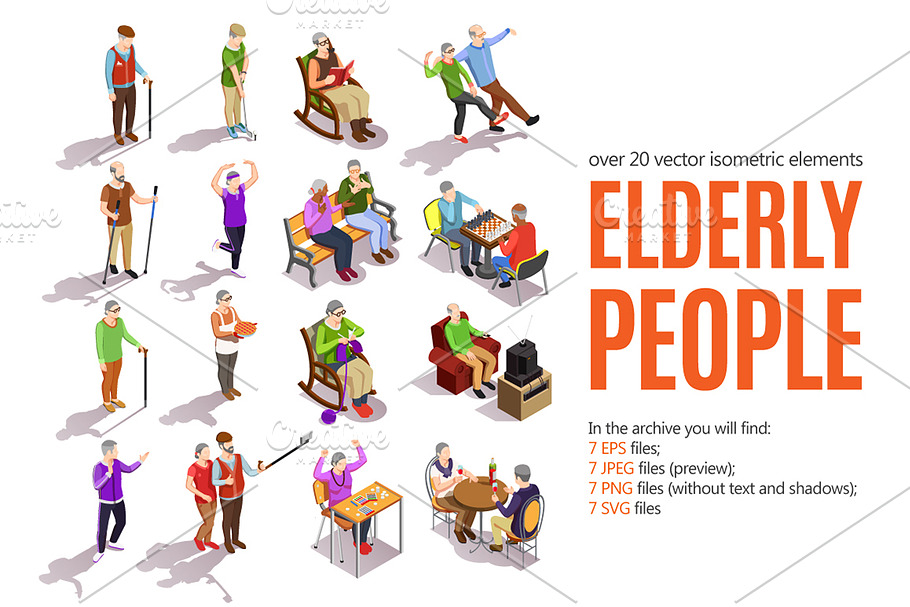 Elderly People Isometric
