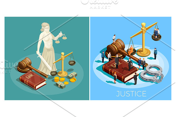 Law Isometric Set in Illustrations - product preview 1