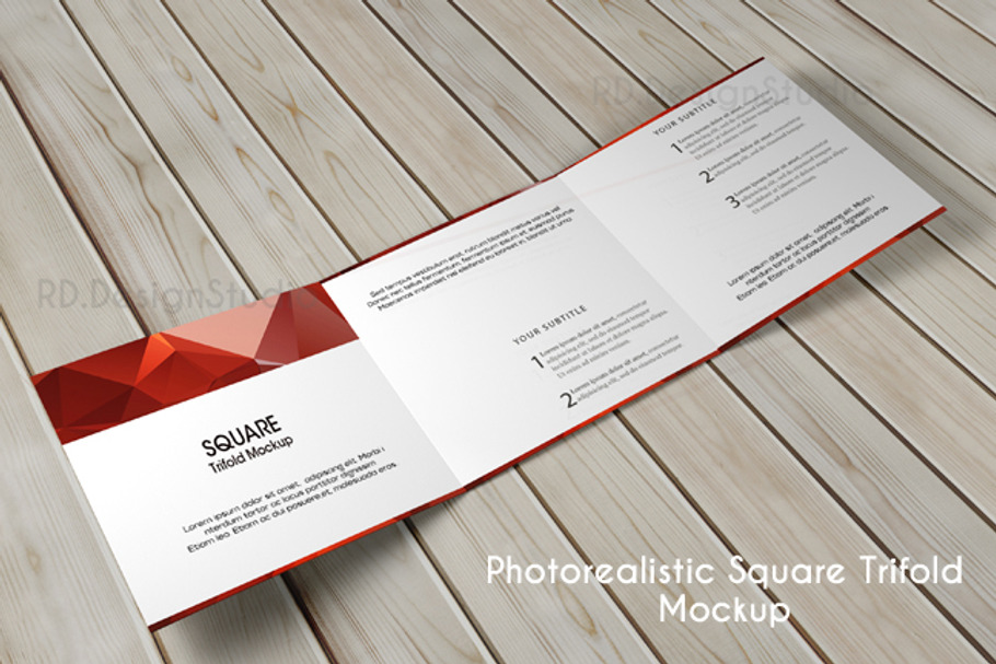 Square Trifold Mock-up