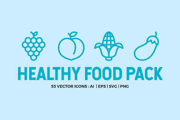 Healthy Food Line Icons
