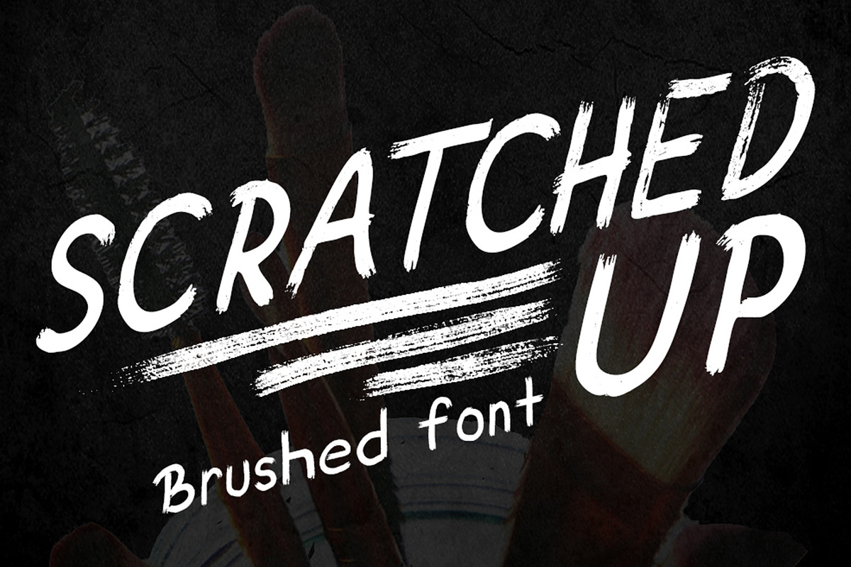 Scratched Up Handwritten Brush Font in Sans-Serif Fonts - product preview 8