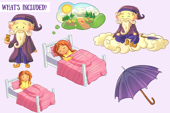 Sandman Fairy Tale Clip Art in Illustrations - product preview 1