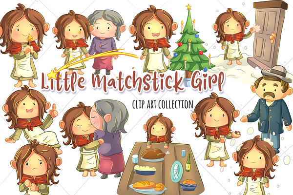 Little Matchstick Girl Clip Art