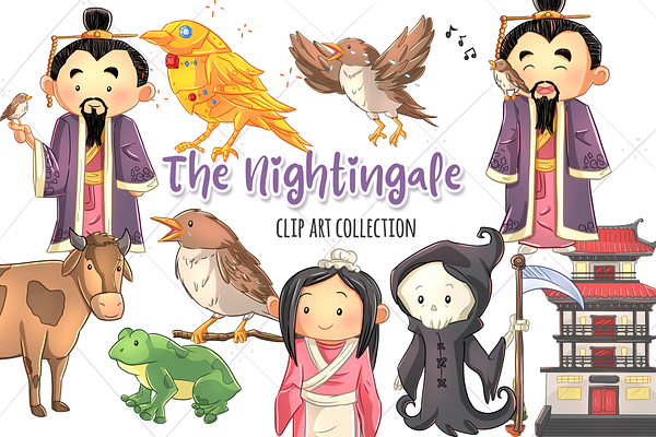 Nightingale Fairy Tale Clip Art
