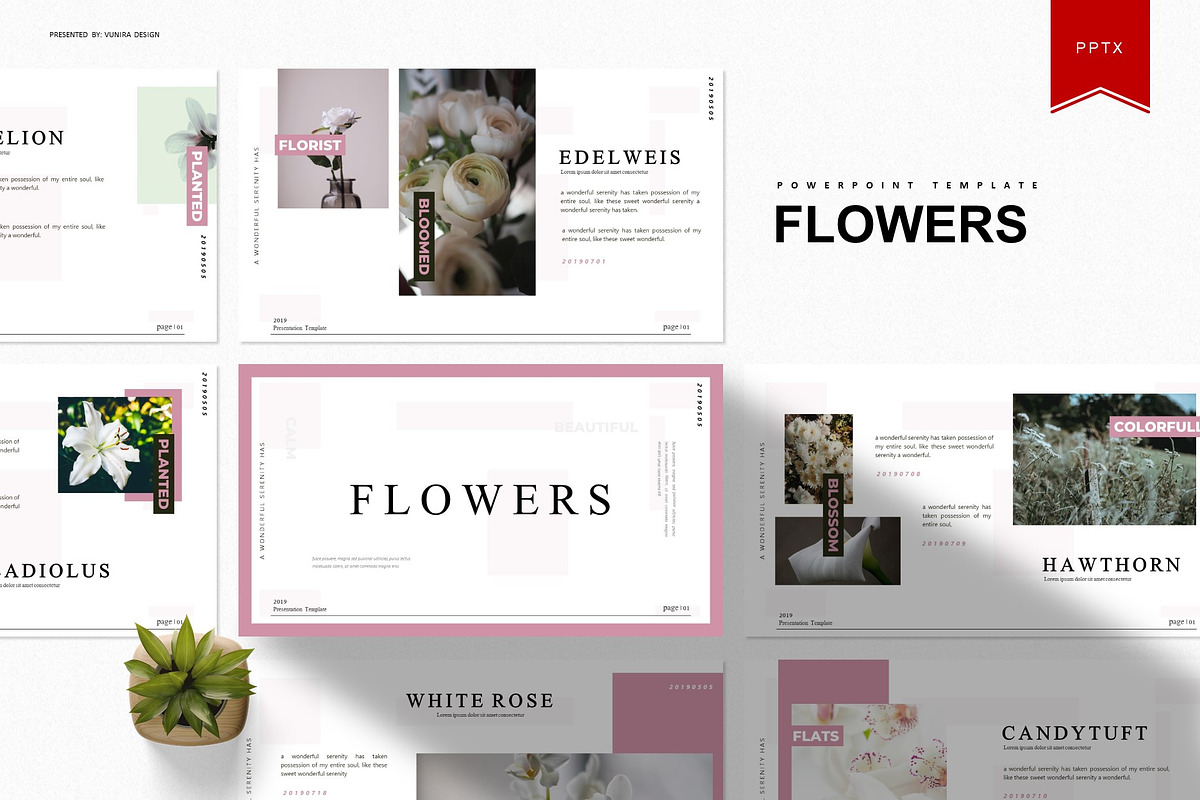 Flowers - Powerpoint Template in PowerPoint Templates - product preview 8