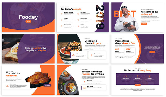 Foodey - Culinary Powerpoint in PowerPoint Templates - product preview 1