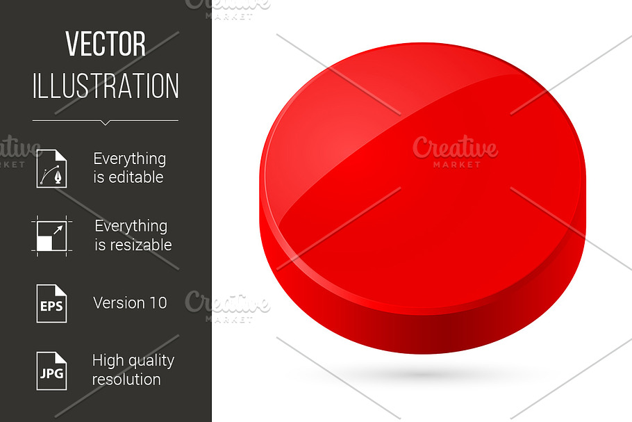 Red disk. in Graphics - product preview 8