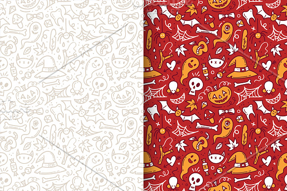 Halloween icons & pattern set in Skull Icons - product preview 3