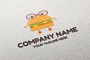 Burger Character Frog Logo