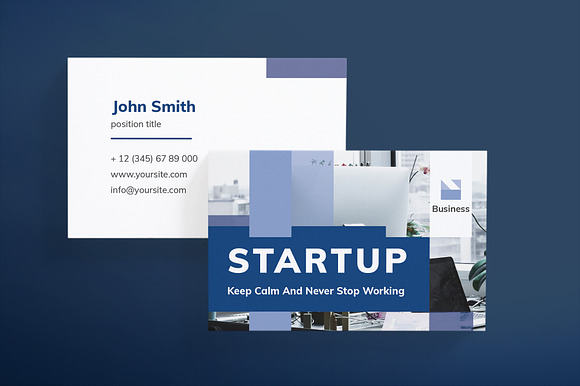 Startup Business Card in Business Card Templates - product preview 1