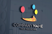 Pizza and Balloon Logo