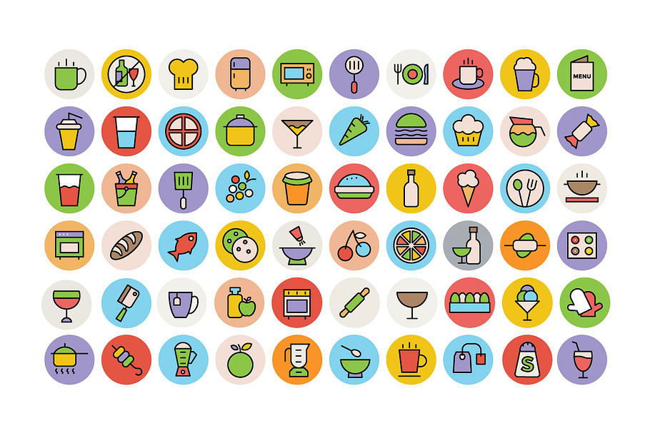 275+ Food Icons Set