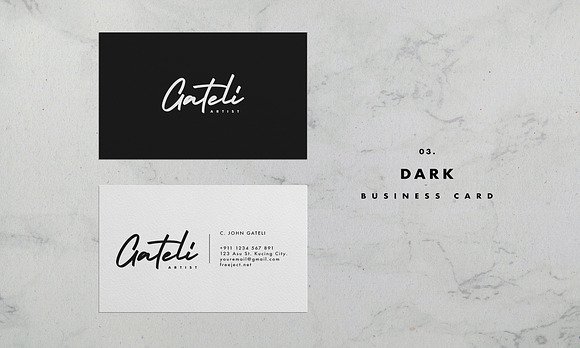Simple Business Card Template in Business Card Templates - product preview 2