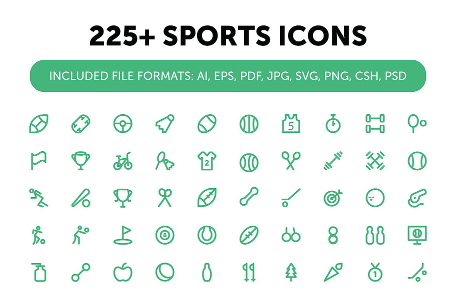 225+ Sports Icons Set