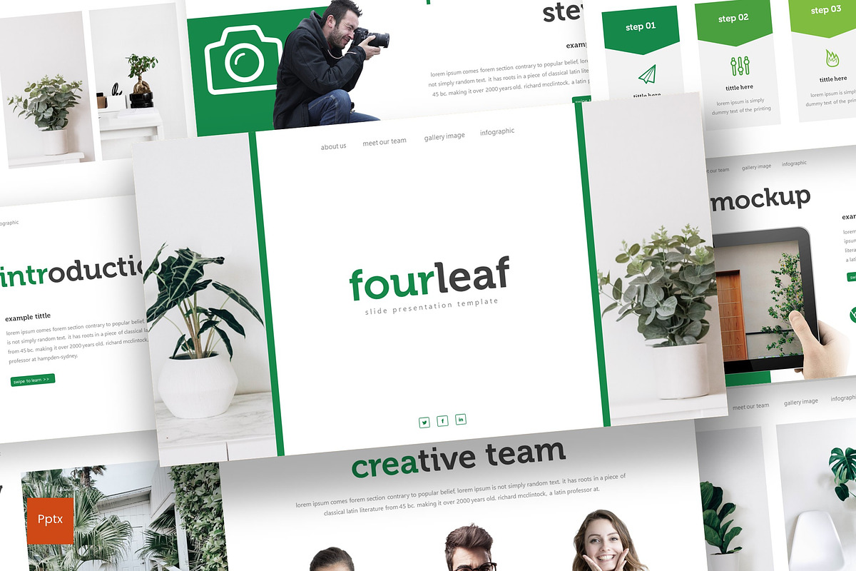 Fourleaf - Powerpoint Template in PowerPoint Templates - product preview 8