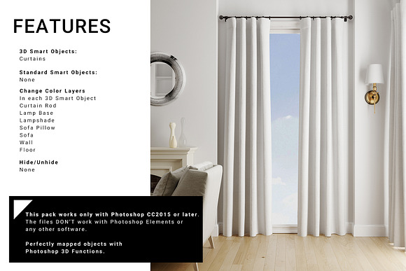 Curtains - 5 Types in Product Mockups - product preview 2