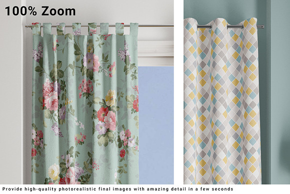 Curtains - 5 Types in Product Mockups - product preview 3