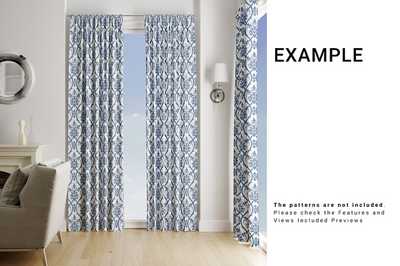 Curtains - 5 Types in Product Mockups - product preview 5