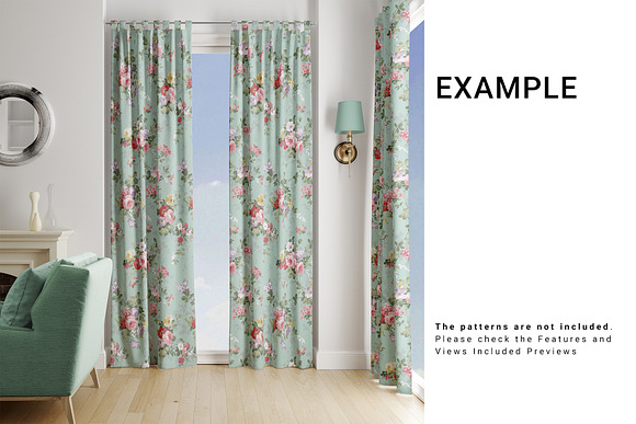 Curtains - 5 Types in Product Mockups - product preview 9