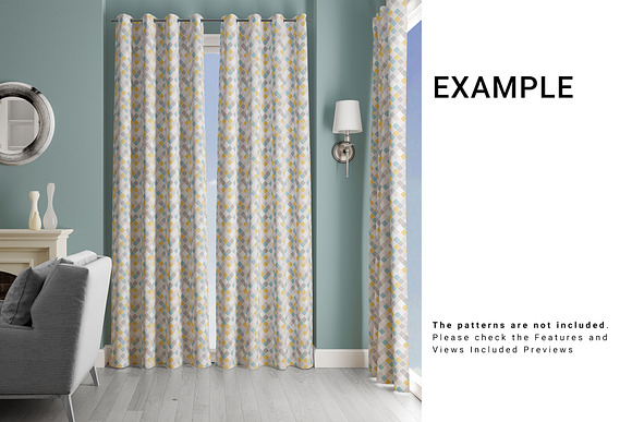 Curtains - 5 Types in Product Mockups - product preview 10