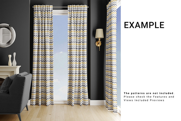 Curtains - 5 Types in Product Mockups - product preview 11