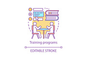 Training programs concept icon