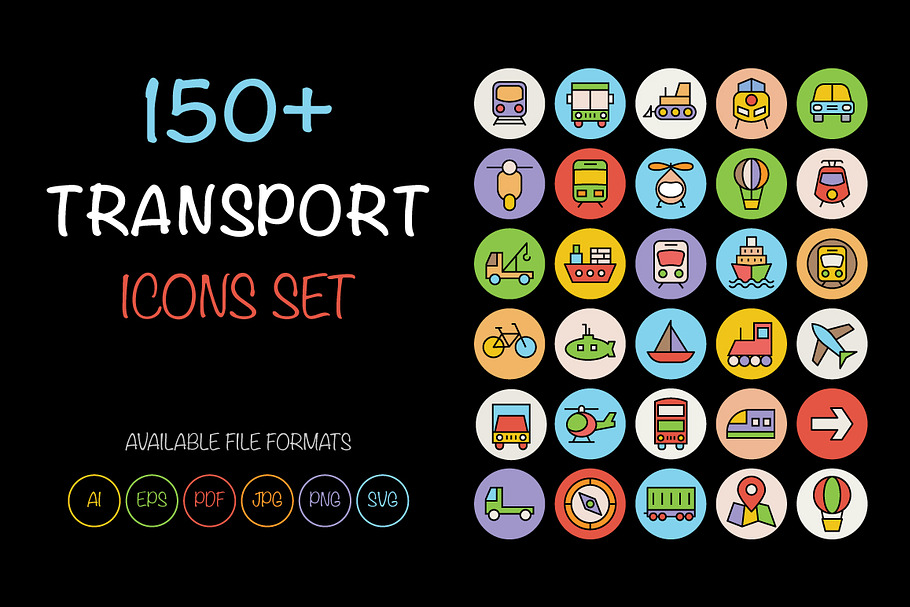 150+ Transport Icons Set