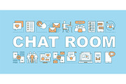 Chat room word concepts banner