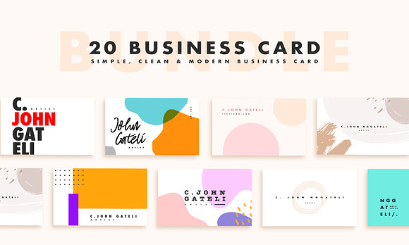 Simple Business Card Template in Business Card Templates - product preview 20