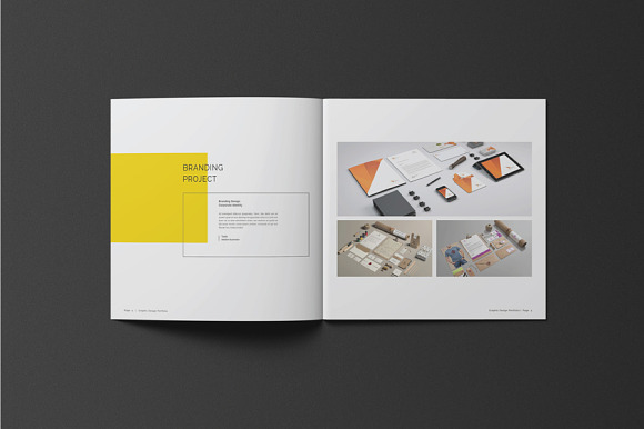 Square Graphic Design Portfolio in Brochure Templates - product preview 2