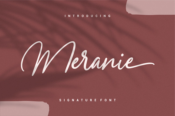 Meranie - Signature Font in Script Fonts - product preview 1