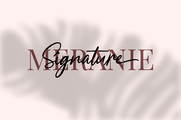 Meranie - Signature Font in Script Fonts - product preview 2