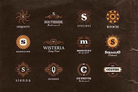 Simple Retro Logo Templates v.1 in Logo Templates - product preview 1