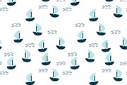 Seamless boats pattern