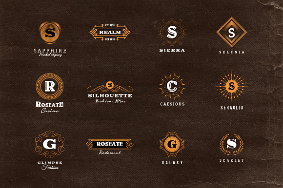 Simple Retro Logo Templates v.1 in Logo Templates - product preview 2